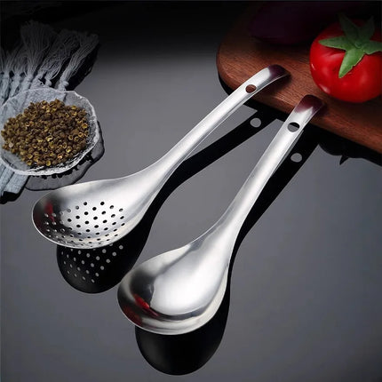 304 Stainless Steel Strainer Spoon Kitchen Colander Spoon Spoon Filter Strainer Food ScoopPerforated Skimmer Colander