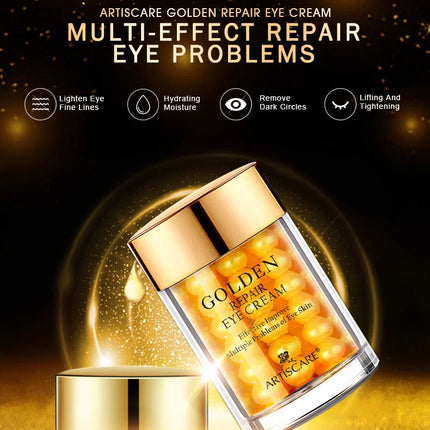 ARTISCARE Snail Face Cream + Peptide Eye Roller + Golden Eye Cream 3Pcs for Facial Moisturizing Serum Dark Circles Eye Care