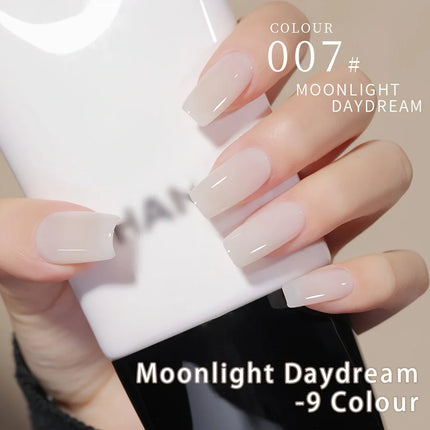 Roman bottle Moonlight White 9 colors optional nail polish new white pink nude color firm and durable super bright gloss