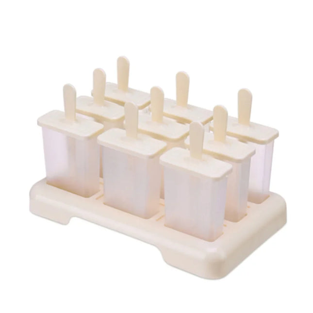 DIY Popsicle Ice Cream Mold, Homemade Ice Lolly Box with Plastic Sticks, Multi-use Ice Cube Tray Kitchen Gadget