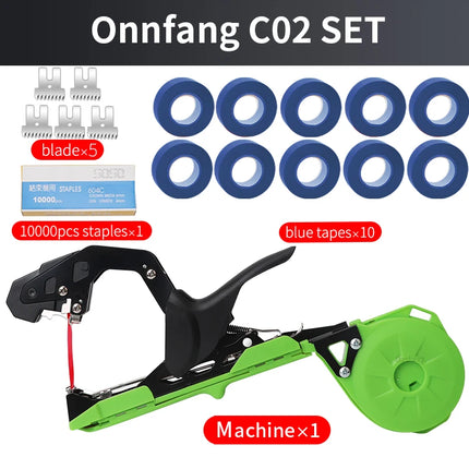 Onnfang Garden Hand Tying Machine Plant Lightweight Garden Tools Plant Tape tool for Vegetables Grapes Tomatoes Cucumbers Garden