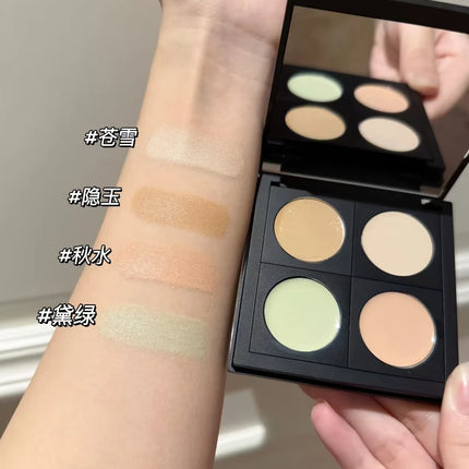 SPLASHEEN 4 Colors Concealer Palette Cream Moisturizing Foundation Cover Acne Marks Dark Brightening Skin Tone Correction Makeup
