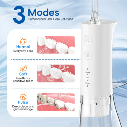 New Water Floss F29/D52 Portable Water Flosser USB Rechargeable Oral Water Jet Pick Flosser 4 Jet Tip Teeth Cleaner