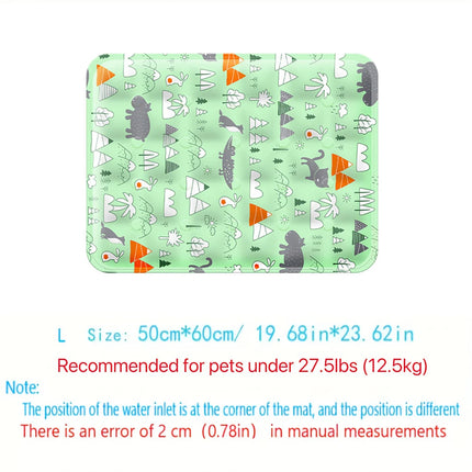 Cute Floor Mat Cool Pet Cooling Mat Self Added Water Dog Cold Bed Mat Portable Durable Pet Ice Cushion For Small Large Dogs