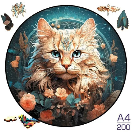 Sunflower Butterfly Jigsaw Wood Puzzle, Difficult To Play Irregular Animal Fragment Puzzle, for Adults Relieve Stress  Gift