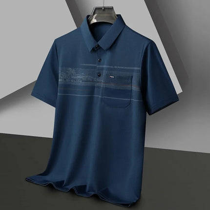 Top Grade Business Designer Summer Polo Shirt Men New Regular Stretch Brand Short Sleeve Casual Luxury Fashions Men Clothes