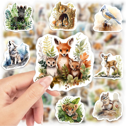 Aesthetics Forest Animal Stickers Art Gift Toys Waterproof Decal for Laptop Scrapbook Notebook Phone Luggage Bottles Decorative