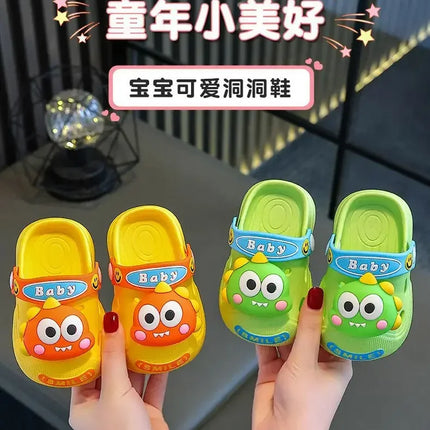 2025   Children's Slippers Cute Cartoon Girls Boys with Soft Soles Baby Bags Perforated Shoes Home and Baby Sandals***