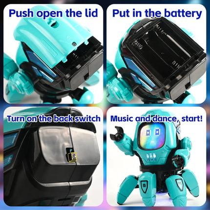 Creativity Dance Robots Music LED 6 Claws Octopus Robot Birthday Gift Toys For Children Early Education Baby Toy For Boys Girls