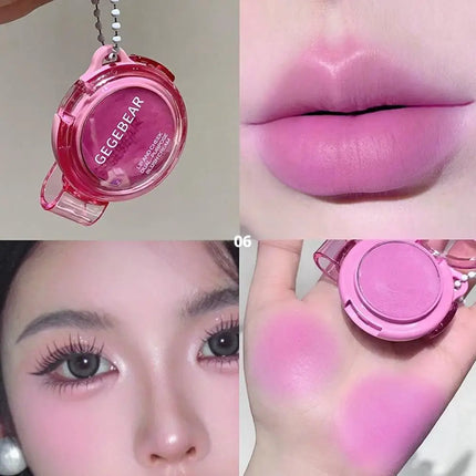 GEGEBEAR Dual-Use Lip And Cheek Cream Blush Waterproof Non Stick Cup Natural Cheek Pink Red For Female Facial Lip Cosmetics