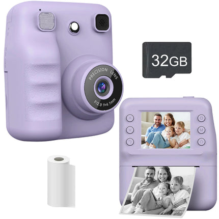 Kids Camera Instant Print,1080P Kids Instant Cameras that Print Photos,Christmas Birthday Gifts for Girls Age 3-12,Portable Toy for 3 4 5 6 7 8 9 10 Year Old Girls Boys Pink
