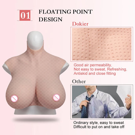 Dokier K Cup Fake Boobs Realistic Silicone Breast Forms For Crossdressing Drag Queen Shemale Crossdresser Transgender Big Boobs