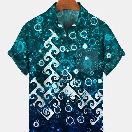 New Hawaii Spring/Summer Fashion Leisure Street Walk Tourist Beach Printed Full Open Short Sleeve Button Shirt, Quick Shipping