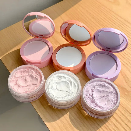 SHAQINUO Dual-Effect Translucent Powder Compact-Pencil+Loose Powder,Instant Skin Smoothing,Brightens&Controls Oil Without Caking