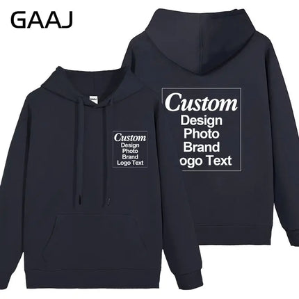 High Quality Custom Hoodie Cotton Sweatshirt Print Embroidery Brand Logo Text Photo Design Men Women Famliy Team Clothing 300g