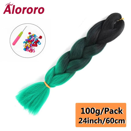 24 Inch Jumbo Braids for Hair Extensions Purple Synthetic Braiding Hair Accessories 100G/Pack Women DIY Hair for Crochet Braid