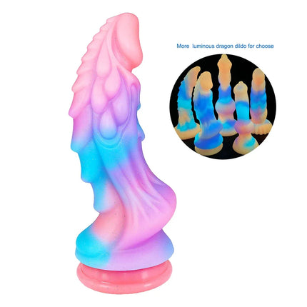 Fluorescent Bad Dragon Dildo Huge Luminous Dildos for Women Silicone Suction Cup Dog Anal Plugs Masturbator Sex Toys for Couples
