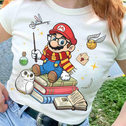 Super Mario Shirt Epic Universe Universal Studio T-shirt 2026 Summer New Men Woman Fashion Overszied Street Y2K Cotton T-shirts