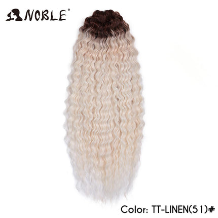 Noble 24Inch 300g Crochet Hair Curl Hair Water Wave Ombre Blonde Twist Crochet Hair Braid Hair Deep Wave Braiding Hair Extension