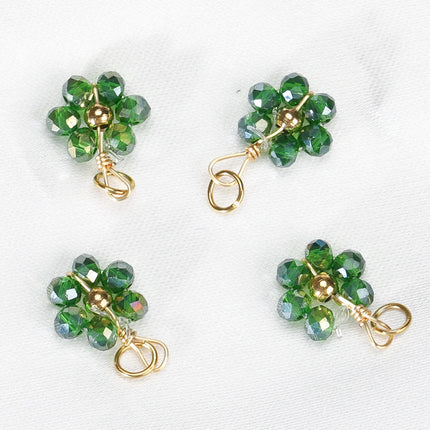 20pcs Stainless Steel Flower Imitation Pearl Beads Charms Pendants for Jewelry Making DIY Handmade Necklace Bracelet Accessories