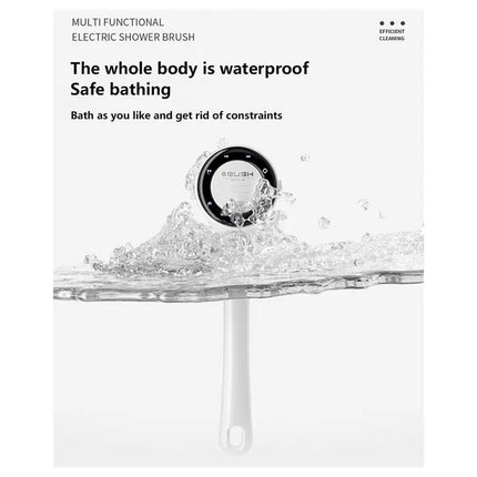 Summer Sale Electric Bath Brush Digital Display Auto Body Scrubber Waterproof Back Shower Tool Rechargeable Long Handle