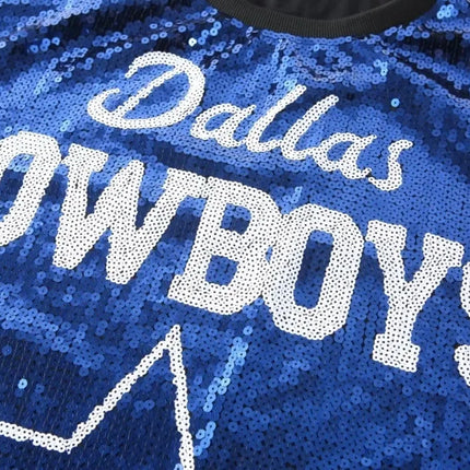 2025 New Cowboy Baseball Football Game Female Tops Sequin Women Jersey Dress