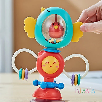 Baby Animal Style Suction Cup Rotating Toys Baby Toys Birthday Gift Bath Toys Educational Dining Table Toys for Baby 0 12 Months