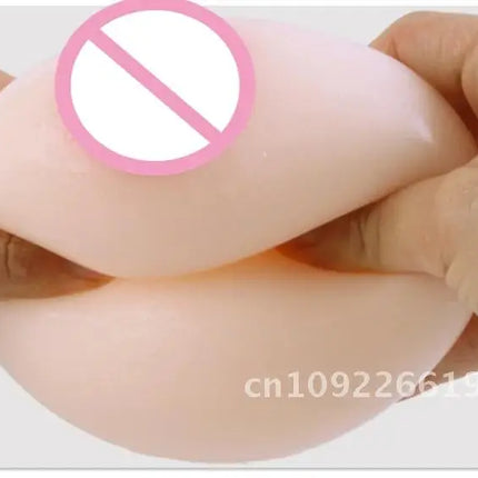 12*11cm Soft Big Female Ball Men Sex Toys Portable 3D Male Box Rubber Adult Breast Masturbation Nipple Touch Massager Mold With