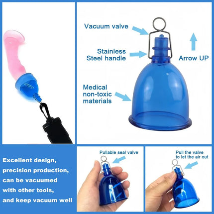 Vacuum Penis Pump Extender Kit Silicone Sleeve And Plastic Cup With Belt For Physical Traction Training