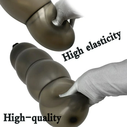 Super Long 5 Beads Inflatable Anal Plug Silicone Column Expandable Big Butt Plug Dildo Pump Ass Dilator Bdsm Sex Toy for Couples
