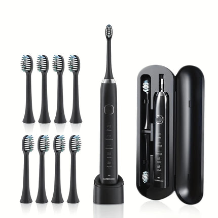 Sonic Electric Toothbrush Adults 8 Brush Heads 5 Modes USB Rechargeable IPX7 Waterproof Whitening Power Toothbrushes for Adults