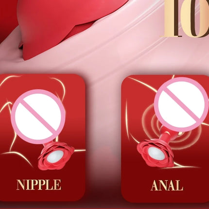 360° Rotation Vibrating Butt Plug Prostate Massager Remote Control Anal Vibrator Anal Plug with LED Anus Sex Toy for Man Gay