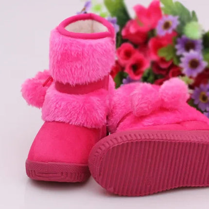 Children Girls Snow Boots Winter Comfortable Thick Warm Kids Boots Lobbing Ball Thick Kids Autumn Cute Boys Boots Princess Shoes