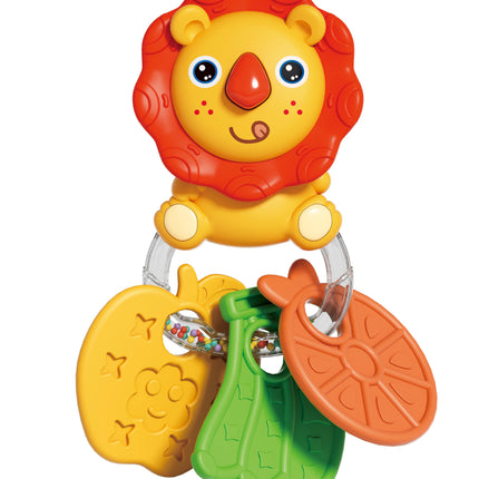 Baby Teething Rattle Toy, an Early Education Toy That Helps Develop Hand-Eye Coordination, Featuring Cute Cartoon Designs Like L