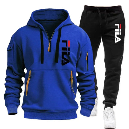 Spring/Autumn Men's Sports Set, Trendy Men's Sweatshirt Set, Casual Long Sleeve Sweatshirt and Pants Two-Piece Set Hoodies Sets