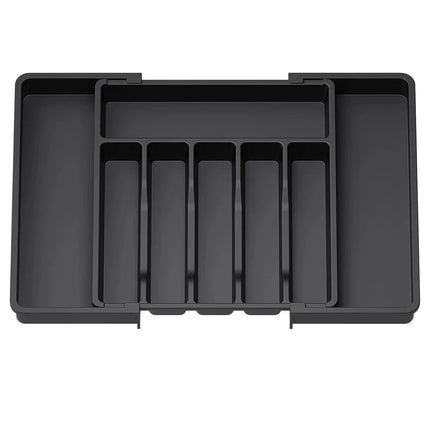 Adjustable Silverware Drawer Organizer, Flatware Utensil Tray for Kitchen Drawer, Cutlery Storage Holder for Spoons Forks Knives