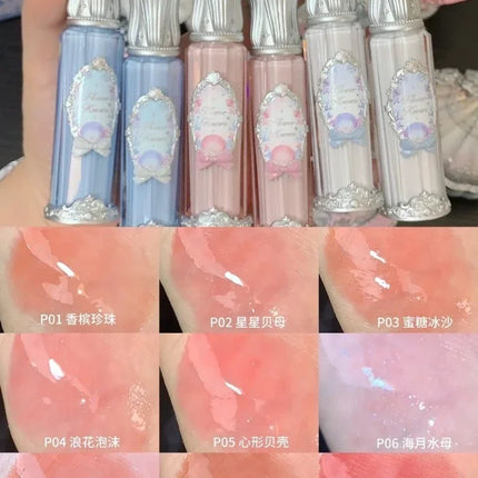 Flower Knows Shells Jewel Collection Makeup Lip Glaze Essence Honey Moisturizing Long-lasting Glossy Gloss Delicate Cosmetics