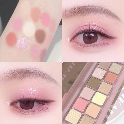 1Pc DIKALU Peach Kumquat Eyeshadow Palette Nude Pink Purple Eye Pearl Glitter Shadows Korean Charming Contour Eyes Make Up