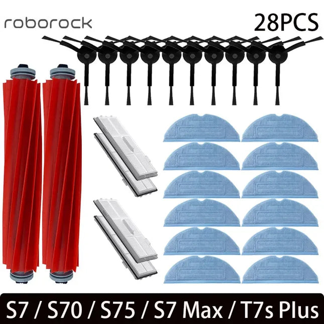 For Roborock S7 S70 S7Max T7S T7S Plus Main Brush Hepa Filter Mop Pad Spare Parts Vacuum Cleaner Accessories