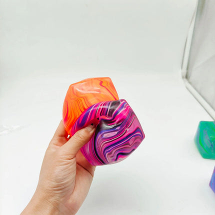/5.5cm Soft and Glutinous Sensory Stress-relief Toy Cube Filled with Gel Stretchable Ball Soft Ice Cube Ball Slow Rebound