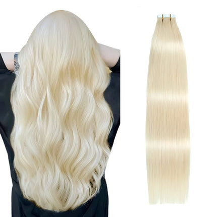 Invisible Tape In Remy Human Hair Extensions Skin Weft Piano Color Brown mixed Honey Blond Tape ins Hair Extensions