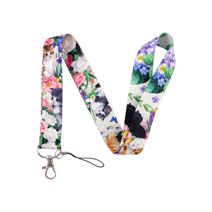 Cute Cartoon Cat Duck Neck Strap Lanyards For Keychain ID Credit Card Pass Animal Hang Rope Cell Phone Charm Accessories