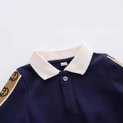 Baby Boy Spring Autumn Outerwear Pure Cotton Romper Stylish Newborn Infant Men's Women's Baby Long Sleeve Crawler Korean Version