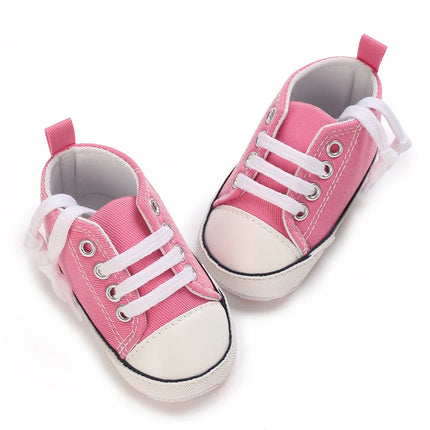 0-18 Months Newborn Baby Shoes Classic Fashion Casual Sports Shoes for Boys and Girls Non slip Soft Sole Walking Shoes