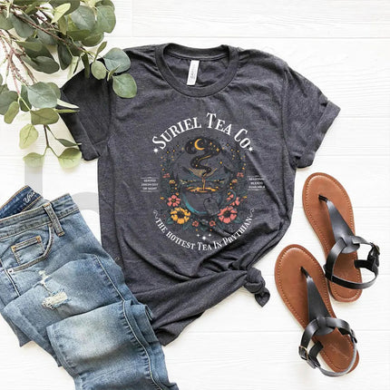 Suriel Tea Co Shirt ACOTAR Suriel Tea T-Shirt Velaris Sarah J Maas Tees A Court of Thorns and Roses SJM Merch Book Lover Gift