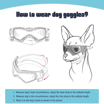 UV Protective Goggles for Dogs Cat Sunglasses Cool Protection Eyewear for Small Medium Dogs Outdoor Riding Pets Accessorie