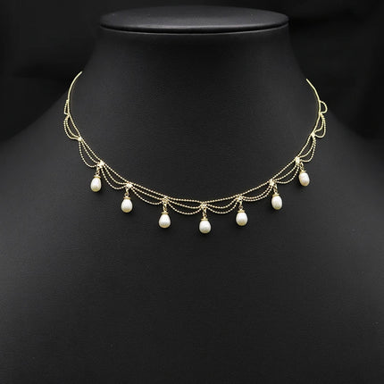 Natural Freshwater Pearl Coloured Pendant Necklace Women American Vintage Style Luxe  Fine Jewellery Customizable Gift For Wife