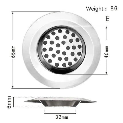 Kitchen Sink Filter Stainless Steel Mesh Sink Strainer Filter Sewer Mesh Strainers Bathroom Sink Strainer Drain Hole Filter Trap