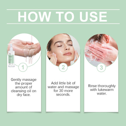 Cica Clear Cleansing Makeup Removal Oil Facial Makeup Remover Clean Pores Moisturizing Refreshing Non-Tight Cleansing Oil