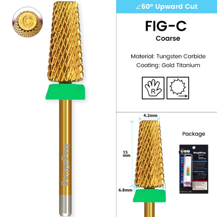 Tapered Barrel Nail Drill Bits Carbide Nails Grinding Head Milling Cutter 4XC Hard Soft Gel Removal Polishing DIY Tools